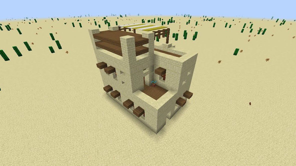 Droom van het bouwen van een huis in de woestijn
