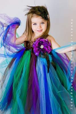 Een heel schattig klein meisje in een prachtige jurk