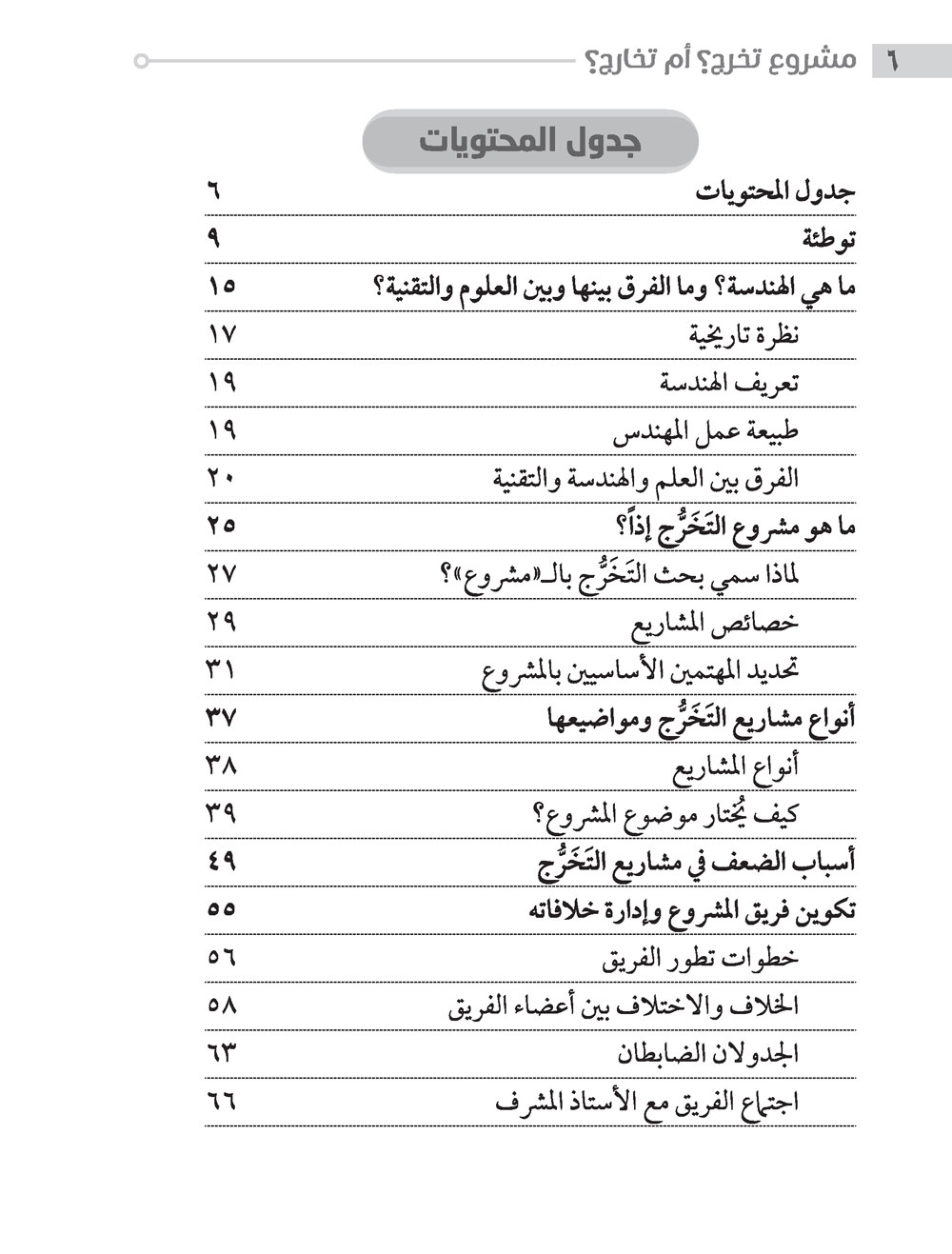 كيف اسوي جدول المحتويات في الوورد