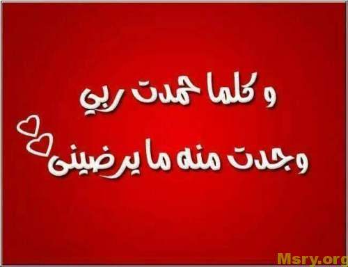 صورة مكتوب عليها وكلما حمدت ربى وجدت منه ما يرضينى الحمد لله