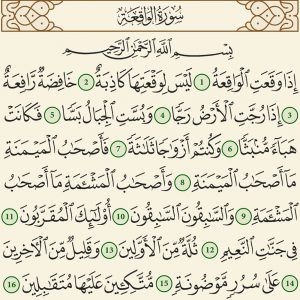 سورة الواقعة في المنام